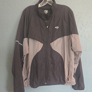 Brooks Men's Black and Gray Windbreaker